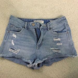 High rise jean shorts